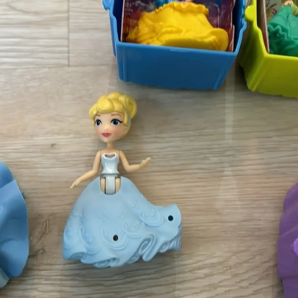 Disney princess bundle of small 3” and smaller Belle sleeping beauty Aurora